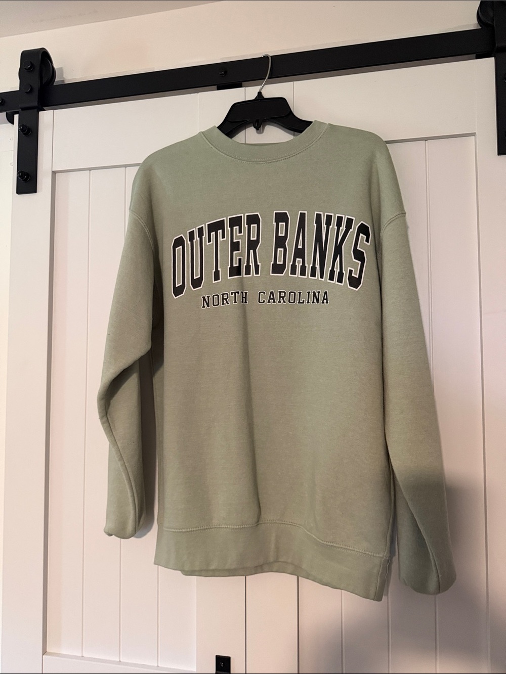 Outer Banks North Carolina Graphic Crewneck Sweatshirt - Sage Green
